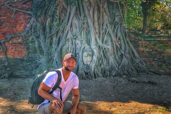 PRIVATE Ayutthaya + SUNSET Boat Tour + Light up The NIGHT
