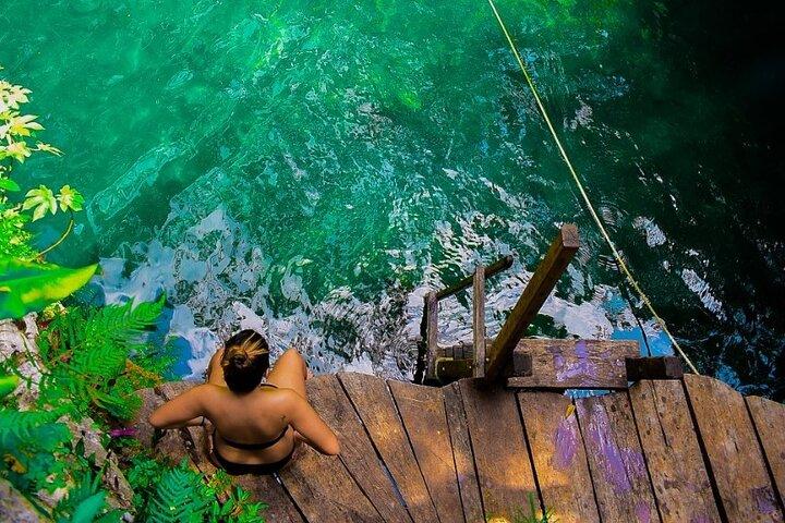 Jungle Adventure: Ziplines, Cenote Swim, Snack & Transportation