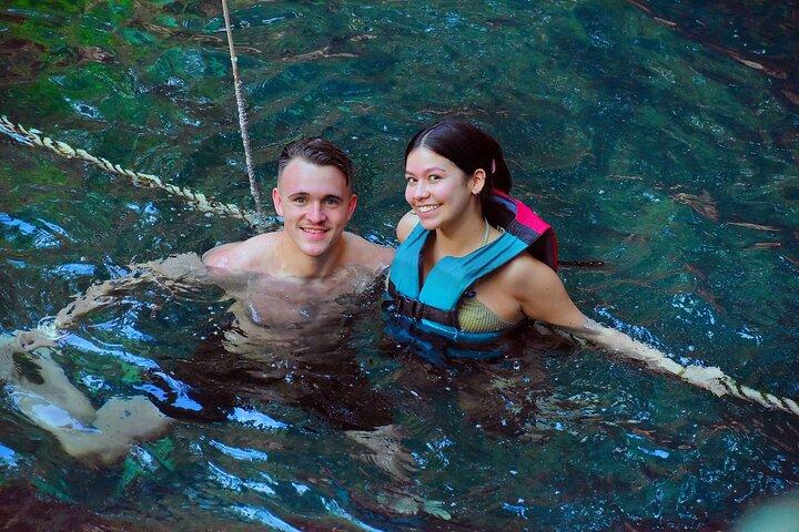 Unforgettable Zipline experience with cenote, snack and transport