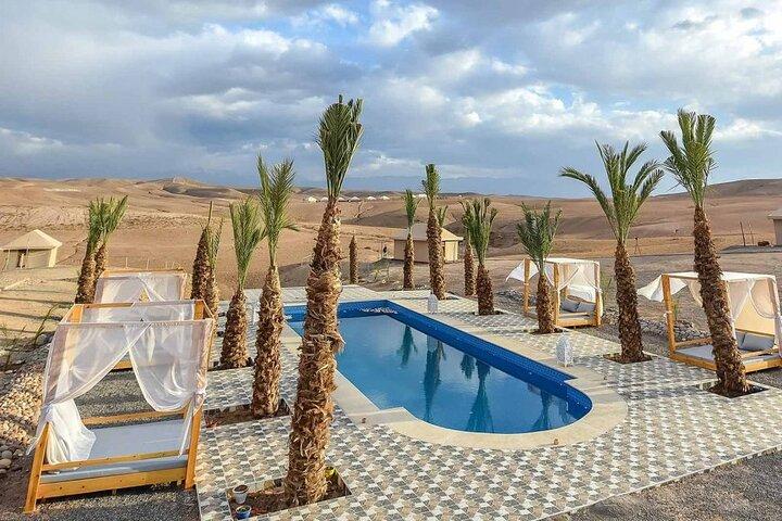 Agafay Desert Shared Tour from Marrakech with Camel & Dinner Show