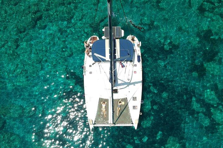 Milos caves snorkelling Catamaran Cruise in a small group