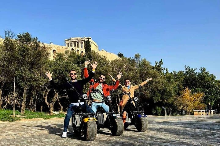 Athens: Premium Guided E-Scooter Tour in Acropolis Area