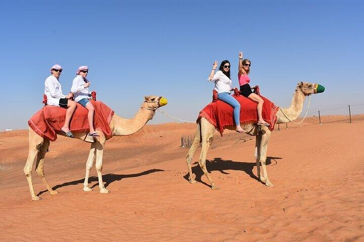 Dubai 4x4 Desert Safari Quad Bike Camel Ride and Sandboarding