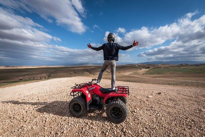 From Marrakech: Agafay Desert Quad Biking at Sunset & Dinner Show