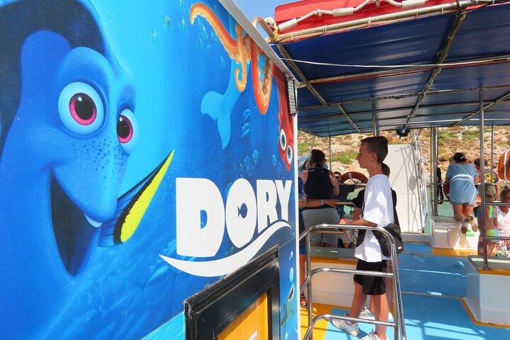 Dory's Glass Bottom Boat Adventure in Pserimos and Pserimos Beach