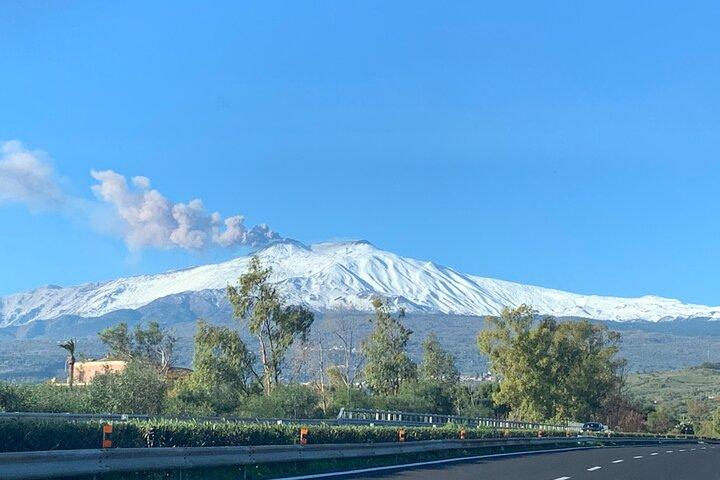 Private Tour of Mount Etna, Taormina and Messina. Departure from Messina
