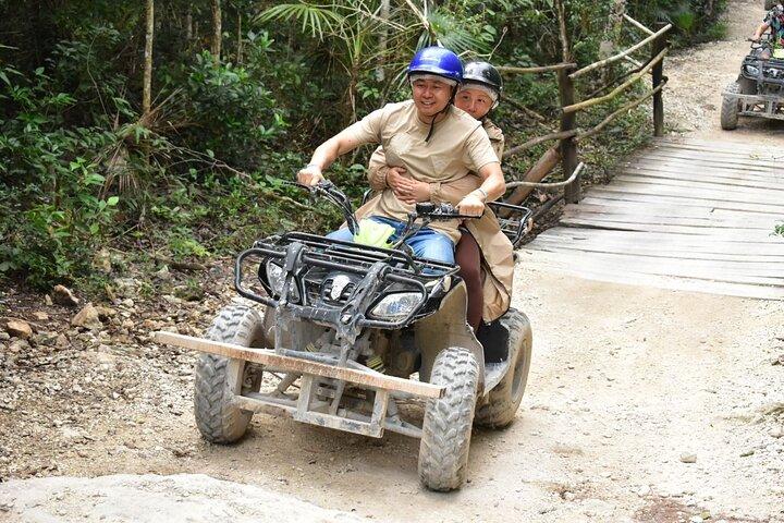 Complete Shared ATV Tour Horse Zip Lines Cenote and Lunch