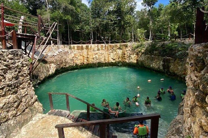 Complete Shared ATV Tour Horse Zip Lines Cenote and Lunch
