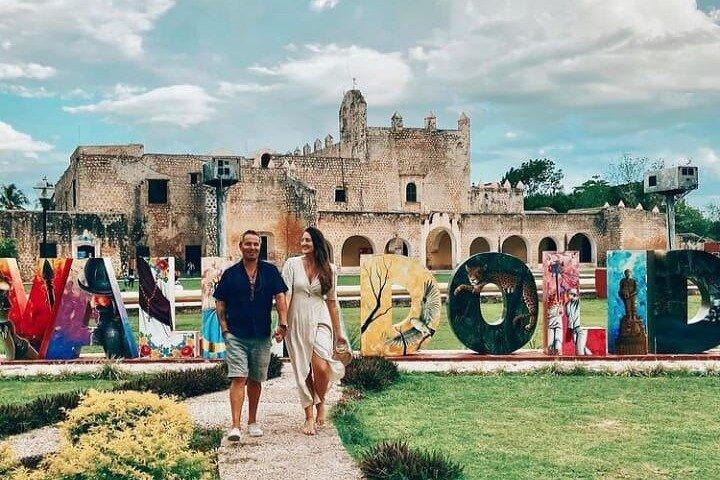 EK Balam Mayan Ruin & Cenote Hubiku & Valladolid from Cancun