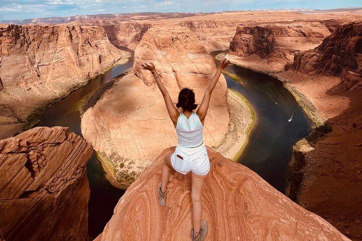 Trifecta of Upper and Lower Antelope Canyon with Horseshoe Bend