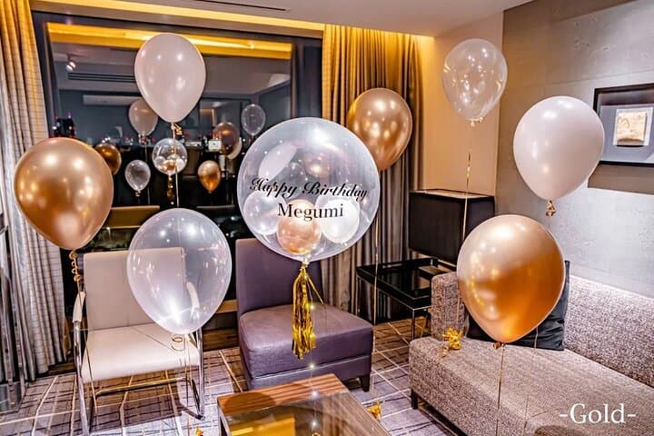 Birthday celebration surprise with balloon decoration!