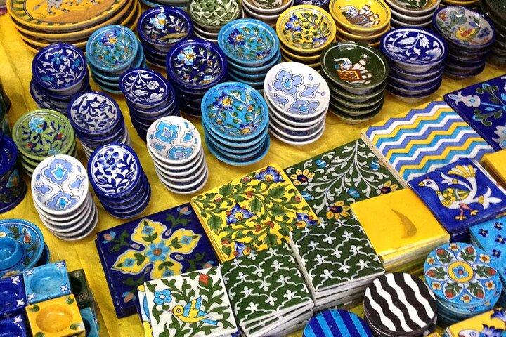 Jaipur Shopping Tour with Block Printing & Stone Work Workshop