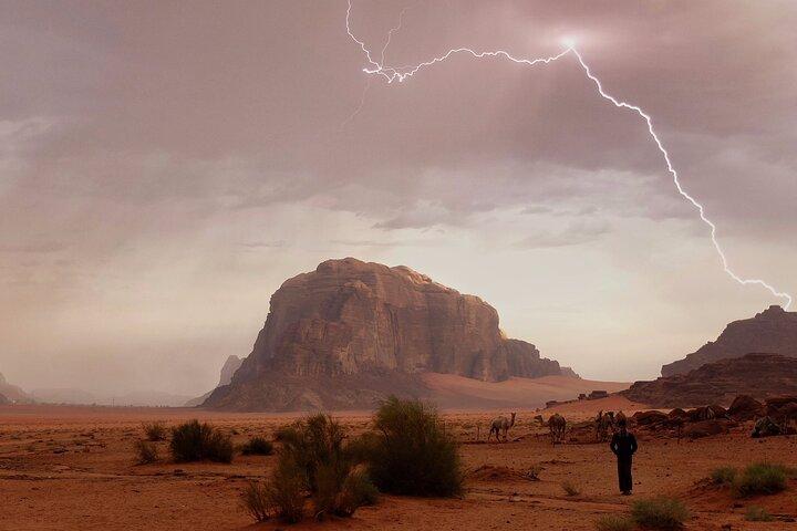 Full-Day Jeep Tour in Wadi Rum with Overnight Stay