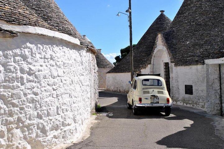 Day tour aboard a Fiat 500 Alberobello