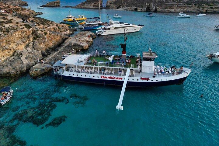 Malta Sunset Boat Tour: Bugibba to Comino Blue Lagoon Cruise