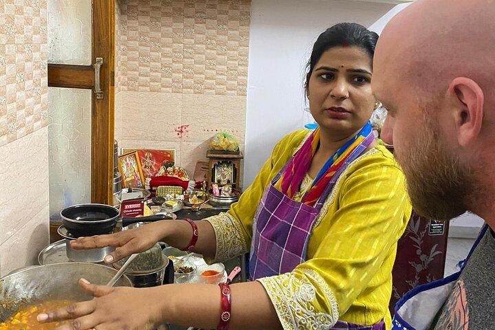 Cooking class and dinner with Rekha family with full meals