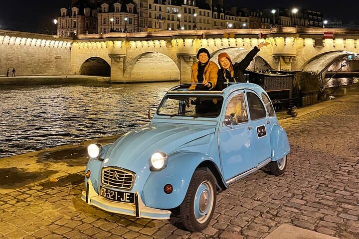 2-hour Private Night Ride in a Citroën 2CV in Paris
