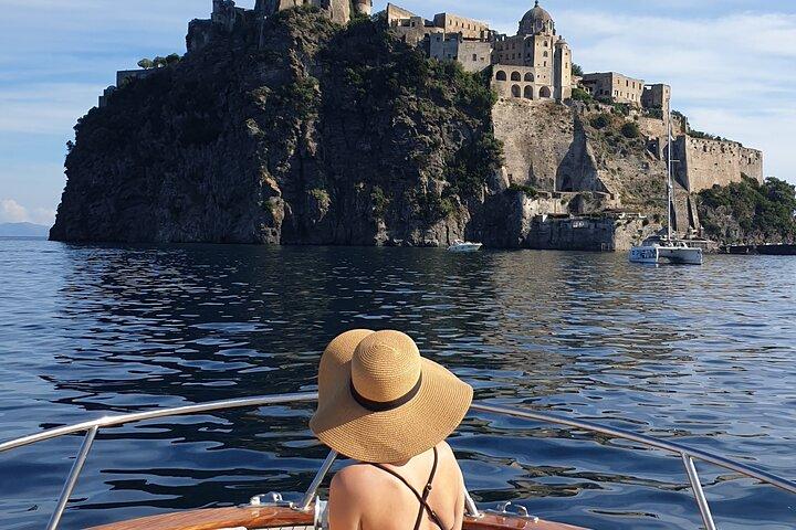 Ischia island private excursion on Gozzo Aprea Milano 8,3m