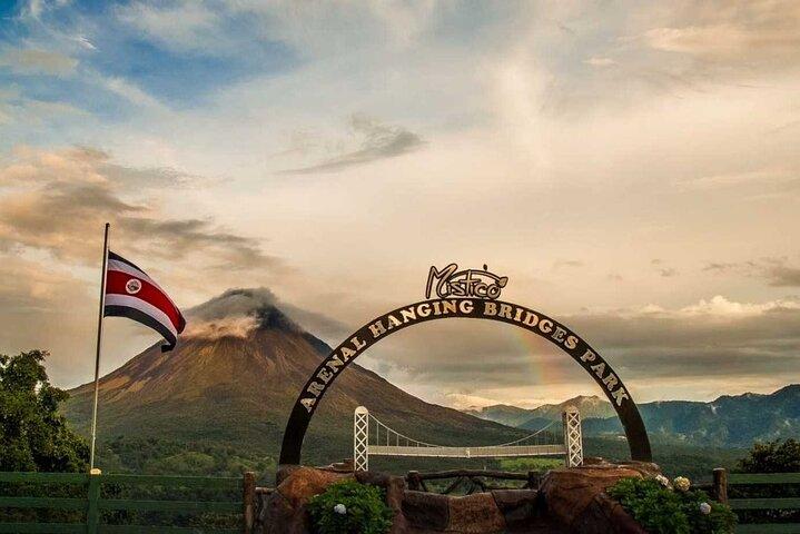 Arenal Hanging Bridges, Volcano Hike & Hotsprings Tour with Lunch