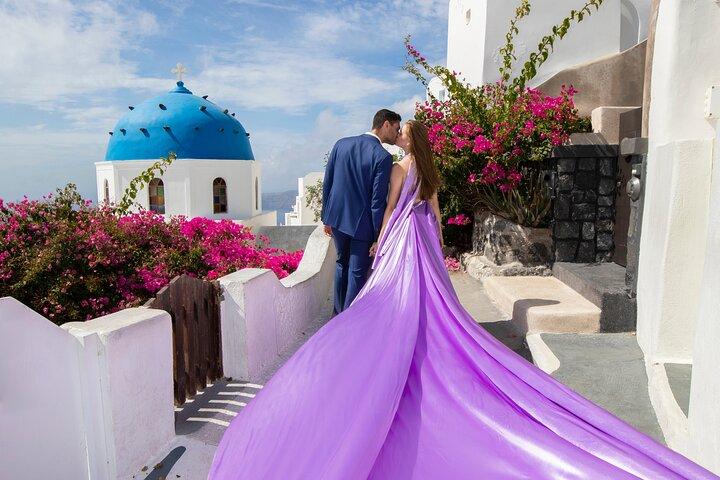 Santorini Flying Dress Rental for Photoshoots