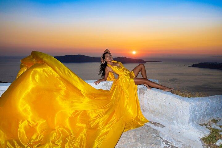 Santorini Flying Dress Rental for Photoshoots