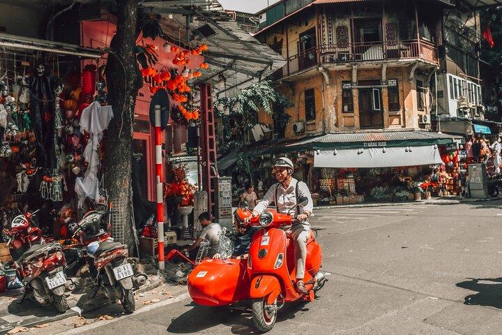 Vespa Sidecar Sightseeing and Cuisine Tour in Hanoi