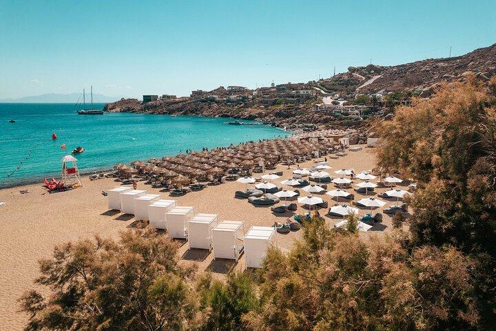 Super Paradise Beach Mykonos Seaside Sunbed (3rd & 4th row)