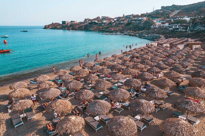 Super Paradise Beach Mykonos Seaside Sunbed (3rd & 4th row)