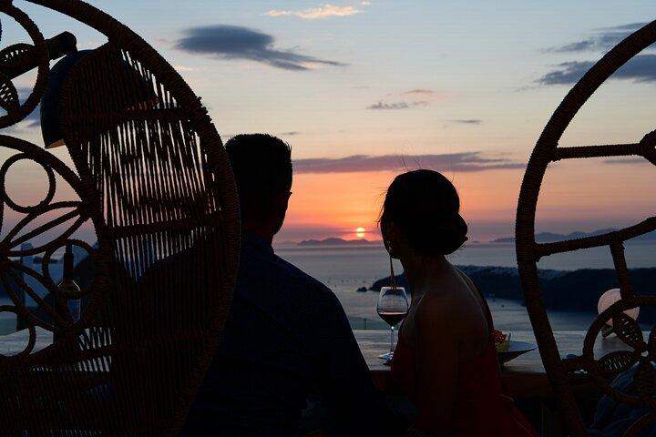 Private Romantic Sunset Dinner with Caldera views in Santorini