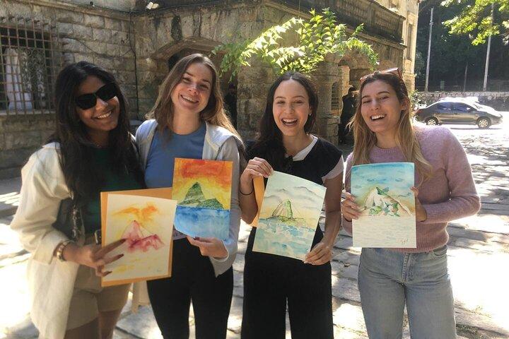 1-hour Watercolor Class with a View of Sugarloaf Mountain