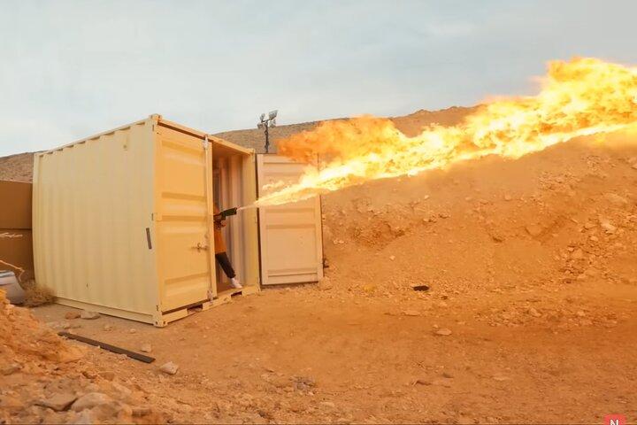 Flame Thrower Combo Package at Adrenaline Mountain