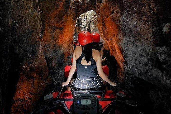 Quadbike Ubud Adventure with Tunnel and Waterfall Tour in Bali