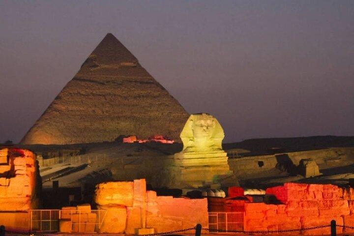 Giza Pyramids in New Light with Sound and Light Private Show