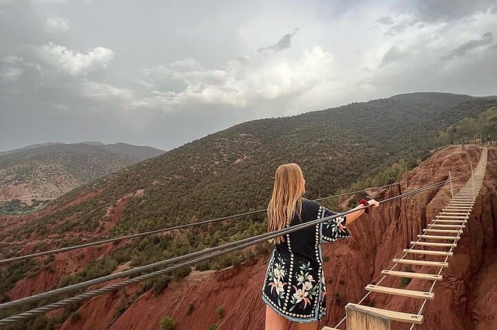 Atlas Mountain Zip Line And waterfalls berber villages with camel