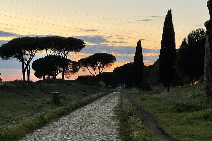 Urban Trekking to the Appia Antica Park early in the morning