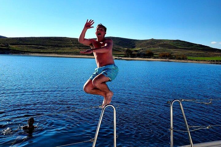 Private sailing cruise to Delos & Rhenia with Lunch & Transfer