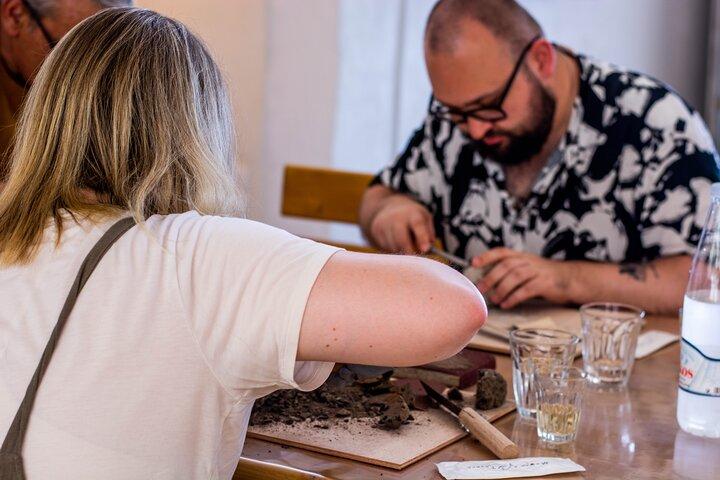 Wine tasting and Carving lesson in Santorini