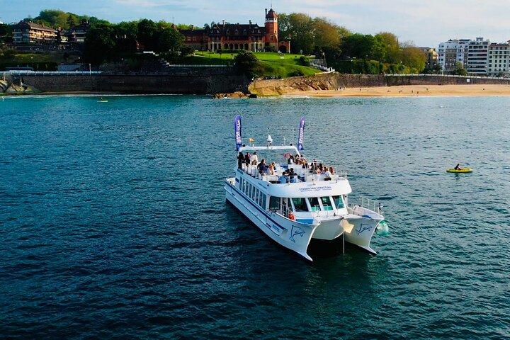 Hybrid Catamaran Ride: La Concha and Costa de San Sebastian