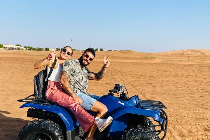 Self Drive Quad Bike in Open Desert With Sand Boarding and Camels
