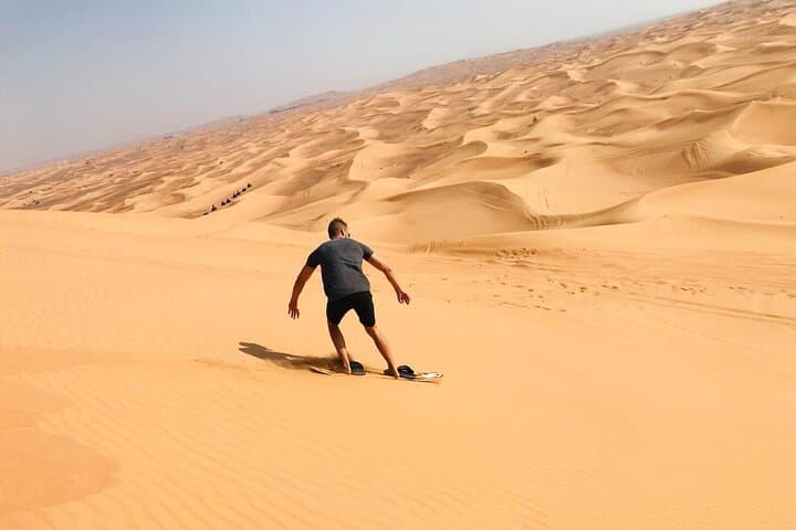 Self Drive Quad Bike in Open Desert With Sand Boarding and Camels