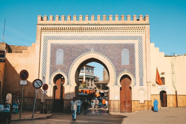 Fes Bus Tour King palace jewish Quarter Merinid Tombs tanneries