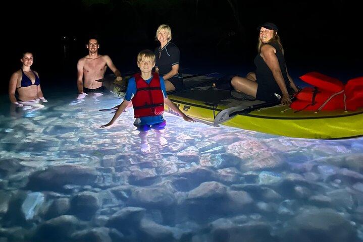 Giant Glow Paddleboarding the Downtown Skyline with Bats