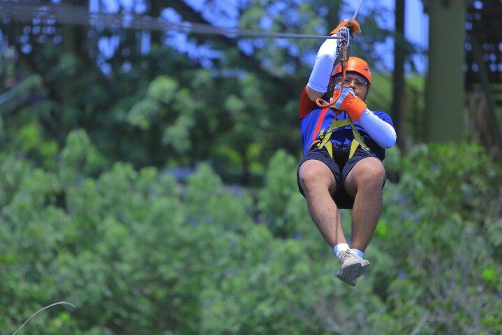 Explore the Mayan Jungle with Ziplines, cenote and bungee swing