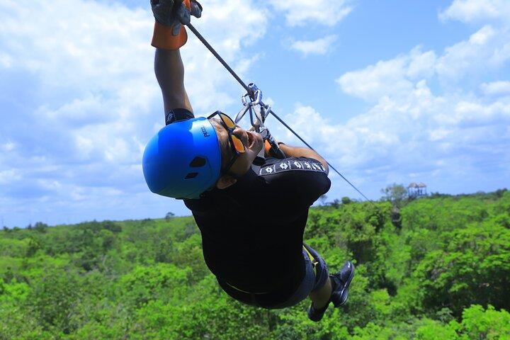 Jungle Adventure: Ziplines, Cenote Swim, Snack & Transportation