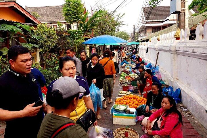 Luang Prabang Foodie Walking Tour and Monk Blessing