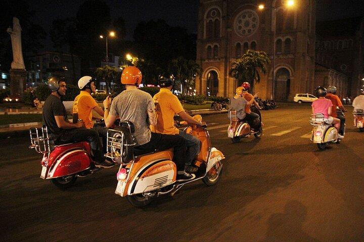 Saigon Nightlife Half-Day Tour by Vintage Vespa/Motorcycle