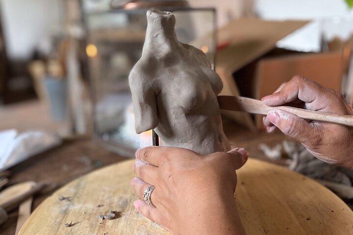 Private Clay sculpture class with local mixed clays