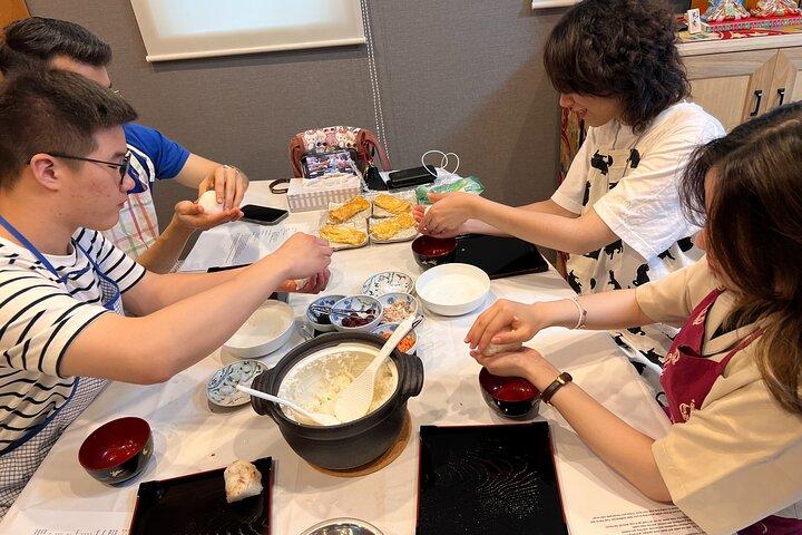 Kimono experience and Japanese home-cooking lesson Osaka Umeda