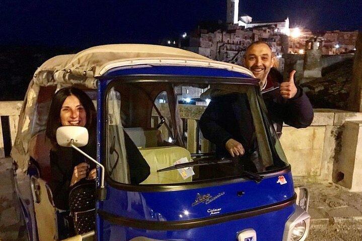 Private night tour of the Sassi by tuk tuk