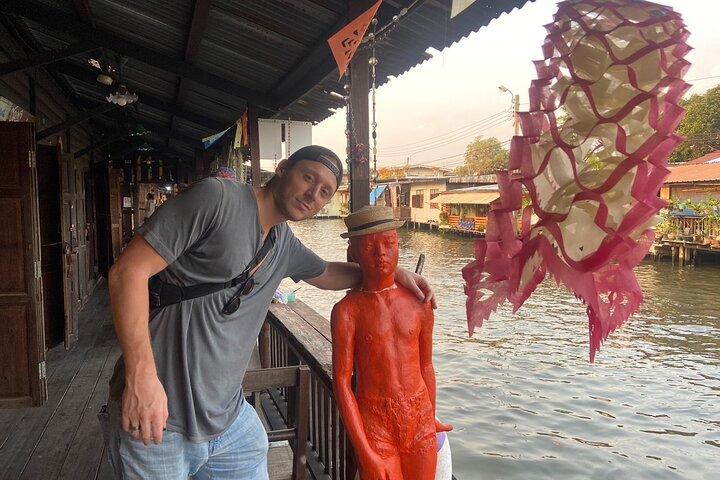Private Bangkok Small Teak Boat Canal Tour with Cooking in Garden